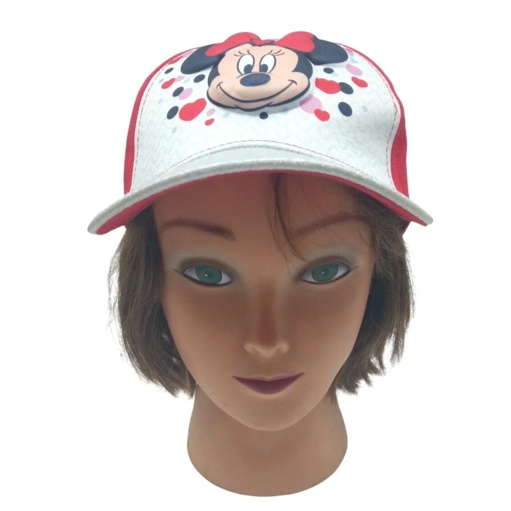 Girdles Minnie Mouse 3D Pop Out Minnie Face hat, Red &‎ Silver Cap, Adjustable